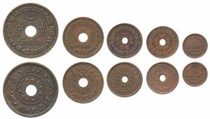 Vijayrajji, Set of 5, Copper Trambiyo, Dhinglo, Dhabu, Payalo and Adhio, in the name of Ge