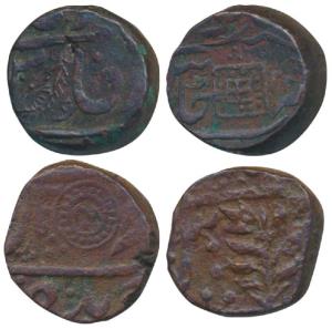 Kachcha Paisa, Copper Paisa, 9.1g, Raij Series, in the name of Shah Alam II, large plant s