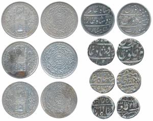 Assorted lot, Silver Rupee (7), Hyderabad, Mir Usman Ali Khan & Mir Mahbub Ali Khan; Kota,