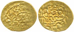 Safavid Dynasty, Gold ¼ Mithqal, 1.18g, legend on both sides within an oblong cartouche. V