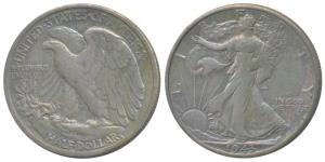 United States of America, Silver ½ Dollar 12.4g, 1943 S, obv. walking liberty, rev. an eag