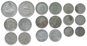 Assorted lot, Hong Kong, Victoria, Silver 5 Cents, 1892; South Africa, 3 Dime, 1952 & 1956