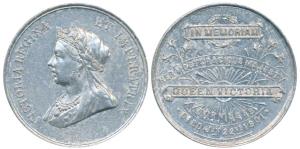 In memory of Queen Victoria, Aluminum Medal, 8.06g, rev. in Memoriam, Queen Victoria, born