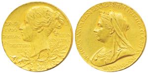 Victoria’s Diamond Jubilee Medal, Gold Medal, 12.77g, 1837-1897, obv. mature bust of the Q