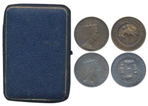 Elizabeth II Coronation Medal (2), Silver 17.09g & Bronze, 1953, obv. bust of the ruler, e