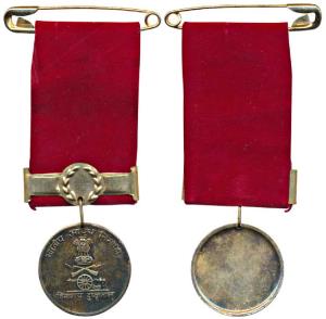 Republic India, Silver Medal, Ordinance Factory, obv. monogram consisting of Ashoka column