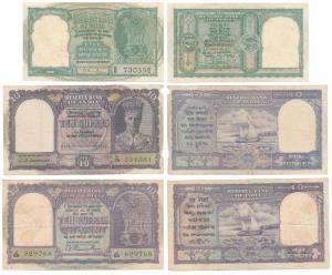George VI, Rupees 10, 2nd issue, 1944, signed C. D. Deshmukh (J&R 4.6.1); Rupees 10, signe