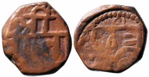 Dotted ‘Shivrai’ issued later, 9.70g, Obv. Shree / Raja / Shiv, Rev. Chhatra / Pati, Devan