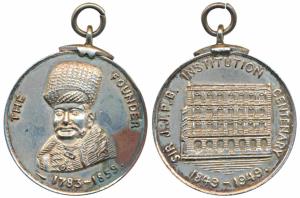 100 Years of the Sir J.J. Parsee Benevolent institution, Silver plated on Copper Medal, 39