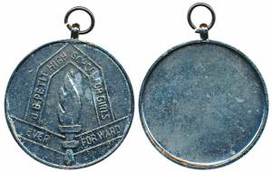 J.B. Petit High School, Copper Gilt, 30g, obv. emblem and motto of the school, uniface. Ve