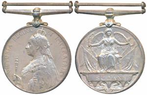 Queen’s Sudan Medal, Silver, 1899, obv. Jubilee bust of Queen Victoria, rev. Victory holdi