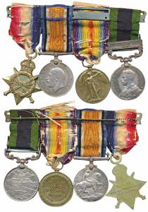 First World War, group of 4 Medals, George V, British War Medal; 1914-15 Star; Victory Med