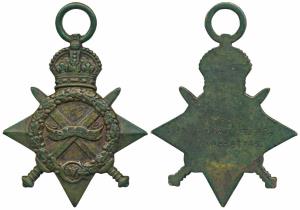 First World War, 1914-15 Star, Bronze Medal, awarded 3061 Sepoy Chimaji Utekar 1 17/ Marat