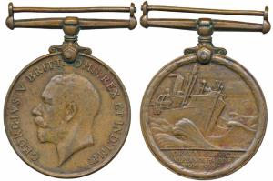 Mercantile Marine War Medal, George V, Bronze, awarded to P. Castelino (MYB 169). Very Fin