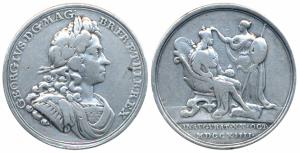 George I (1714-1727), Coronation 1714, the official Silver Medal, 14.89, obv. laureate and