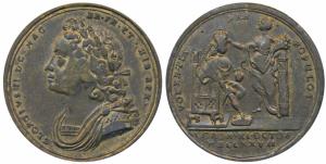 George II (1727-1760), Coronation 1727, the official bronze medal, 15.79g, obv. laureate b