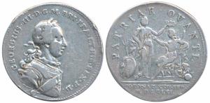 George III (1760-1780), Coronation 1761, Silver Medal, 17.38g, obv. laureate and armored b