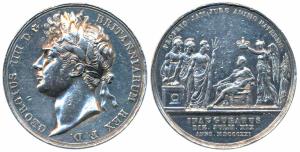 George IV (1820-1830), Coronation 1821, Silver Medal, 16.9g, obv. bust of the ruler to lef