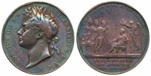 George IV (1820-1830), Coronation 1821, Copper Medal, 21.9g, obv. bust of the ruler to lef