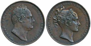 William IV (1830-1837), Coronation 1831, Copper Medal, 18.7g, 1831, obv. bare head of Will