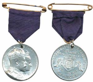 Edward VII Coronation Medal, Aluminum, 1902, obv. conjoined bust of Edward VII and Queen A