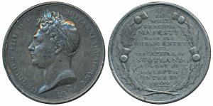 George IV Visit to Scotland Medal, Pewter, obv. bust of the ruler, rev. inscribed 'His Mos