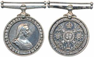 St. John Ambulance Medal, Silver, 35g, obv. bust of Victoria, rev. different coat of arms,