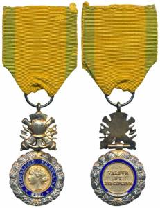 France, Medaille Militaire, Silver Gold Gilt and Enamel, World War I, obv. liberty at cent