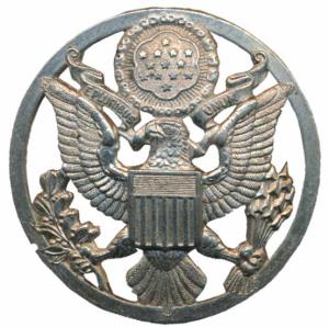 United States of America, Bronze Badges (2), coat of Arms of the state. Extremely Fine. (2