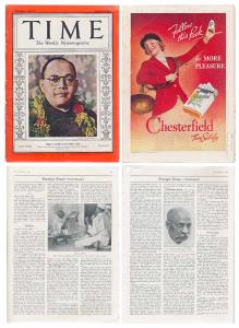 Time Magazine, March 7, 1938, Subhash Chandra Bose, featured on the cover page and caption