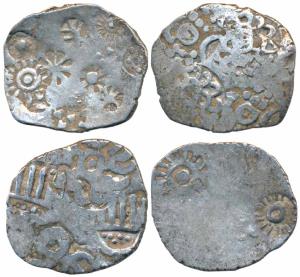 Archaic Punch Marked Coinage, attributed to Kashi Janapada, Jakhania Hoard type (c. 525-46
