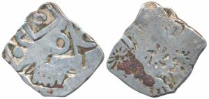 Archaic Punch Marked, attributed Kosala Janapada, Silver Karshapana, 2.41g, four symbol ty