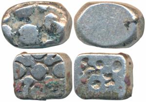 Archaic Punch Marked Coinage, attributed to Panchala Janapada (c. 400-350 BC), Silver Kars