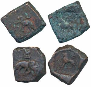 Post-Mauryan, Taxila (local coinage) (c. 185-160 BC), ‘Punch-mark’ type, Copper Karshapana
