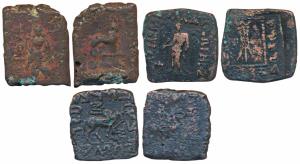Indo Greek, Agathocles (c. 317-289 BC), Copper Drachma, 13.12g, obv. lion without mane sta