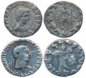 Indo-Greeks, Hermaeus / Hermaios (c. 40-1 BC), Silver Drachm, 1.9g, obv. diademed and drap