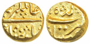 Alamgir II (AH 1167-1173; 1754-1759 AD), Gold Pagoda, 3.3g, Imtiyazgarh Mint (KM 468.1). E