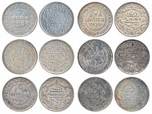 Khengarji III, Silver 5 Kori (6), with the name of Victoria, VS 1938/1881 AD, VS 1938/1882