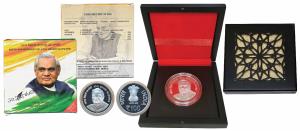 2018 Proof, Birth Anniversary of Atal Bihari Vajpayee, Rupees 100. In immaculate condition