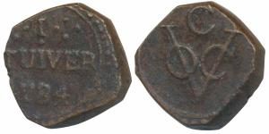 Dutch, Ceylon, Netherlands United East India Company, Copper Stuiver, 13.33g, obv. ‘C’ abo