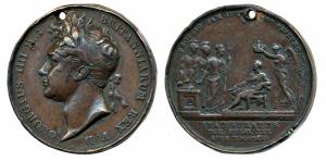 George IV (1820-1830), Coronation 1821, Copper Medal, 21.9g, obv. bust of the ruler to lef