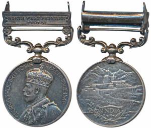 India General Service Medal, George V, Silver, North West Frontier 1930-31 bar, awarded to