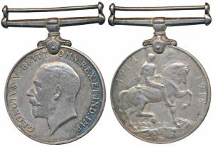 British War Medal 1914-18, George V, Silver, awarded to 2744 Sepoy Munshi Ram, 37 Dogras (