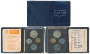 1969 Uncirculated Set, Gandhiji Birth Centennial, set of 4, 20 Paise to Rupees 10. In imma