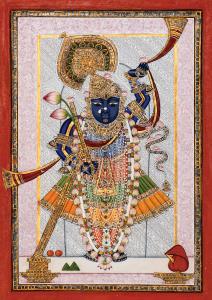 A bejewelled form of Shrinathji depicting him in his most splendorous of the darshans - Sh