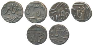 Dulep Singh (AH 1241-1281; 1825-1864 AD), Silver ½ Rupee, Deogarh Mint, AH 1236/4X; Silver