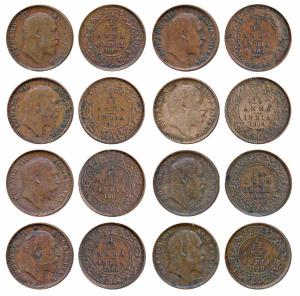 Edward VII, Copper 1/12 Anna, 1903, 1904, 1905, 1906, 1907, 1908, 1909, 1910, Calcutta Min