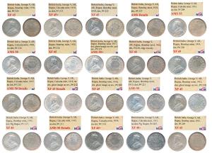 George V, Silver Rupee, Bombay Mint, 1915, dot, (Prid 221), AMS50; Bombay Mint, 1914, dot,