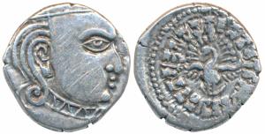 Guptas, Skandagupta (c. 455-480 AD), Silver Drachma, 2.42g, Madhyadesha type, obv. bust of