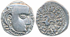 Guptas, Skandagupta, Silver Drachma, 2.41g, Madhyadesha type, obv. bust of the ruler facin